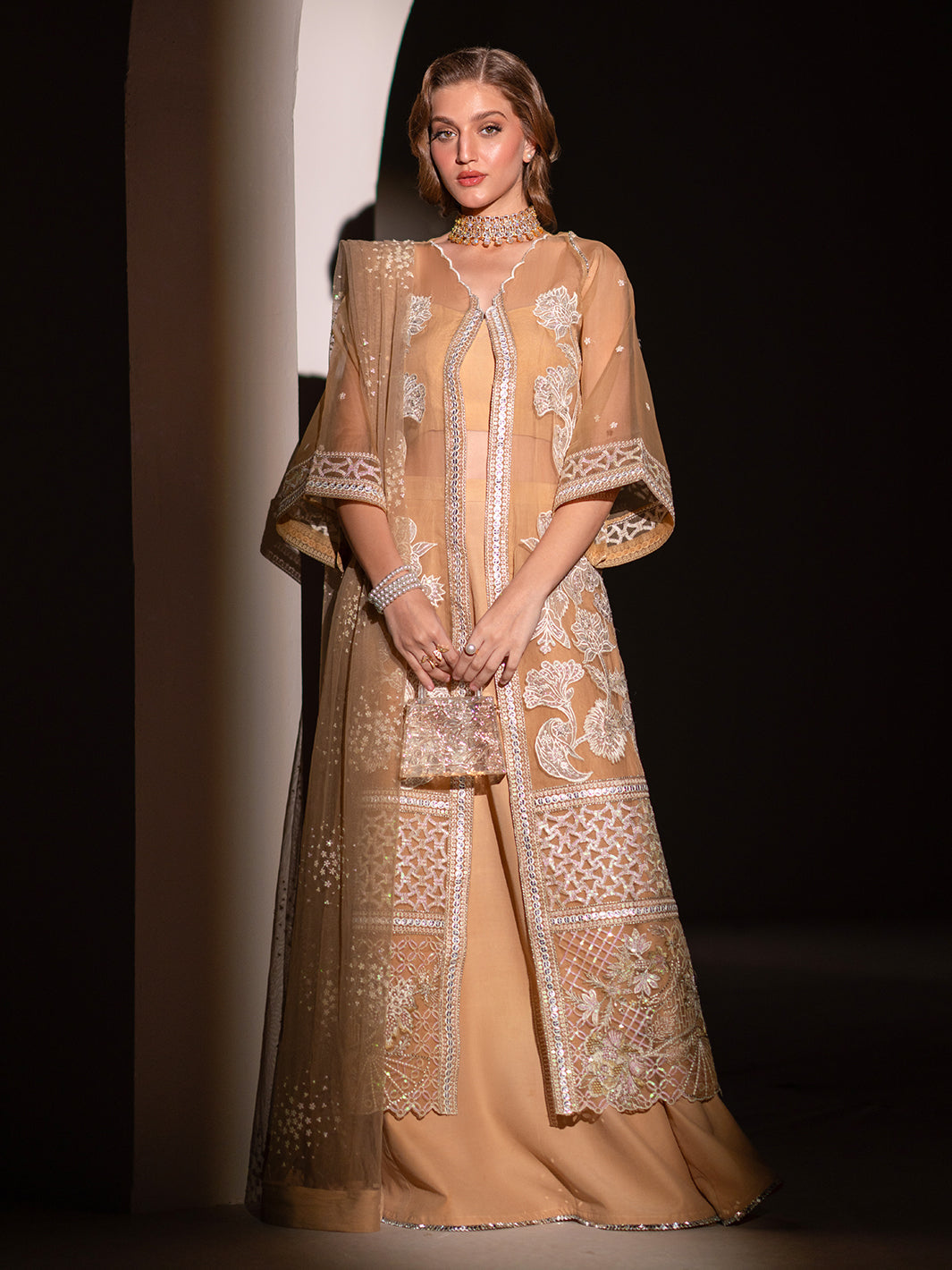 Izel | Stardust Luxury Collection | SLC-012-Kirk - Designer Dress with Intricate embroidery and embellishments. Shop elegent wedding dress at Maria Faisal.