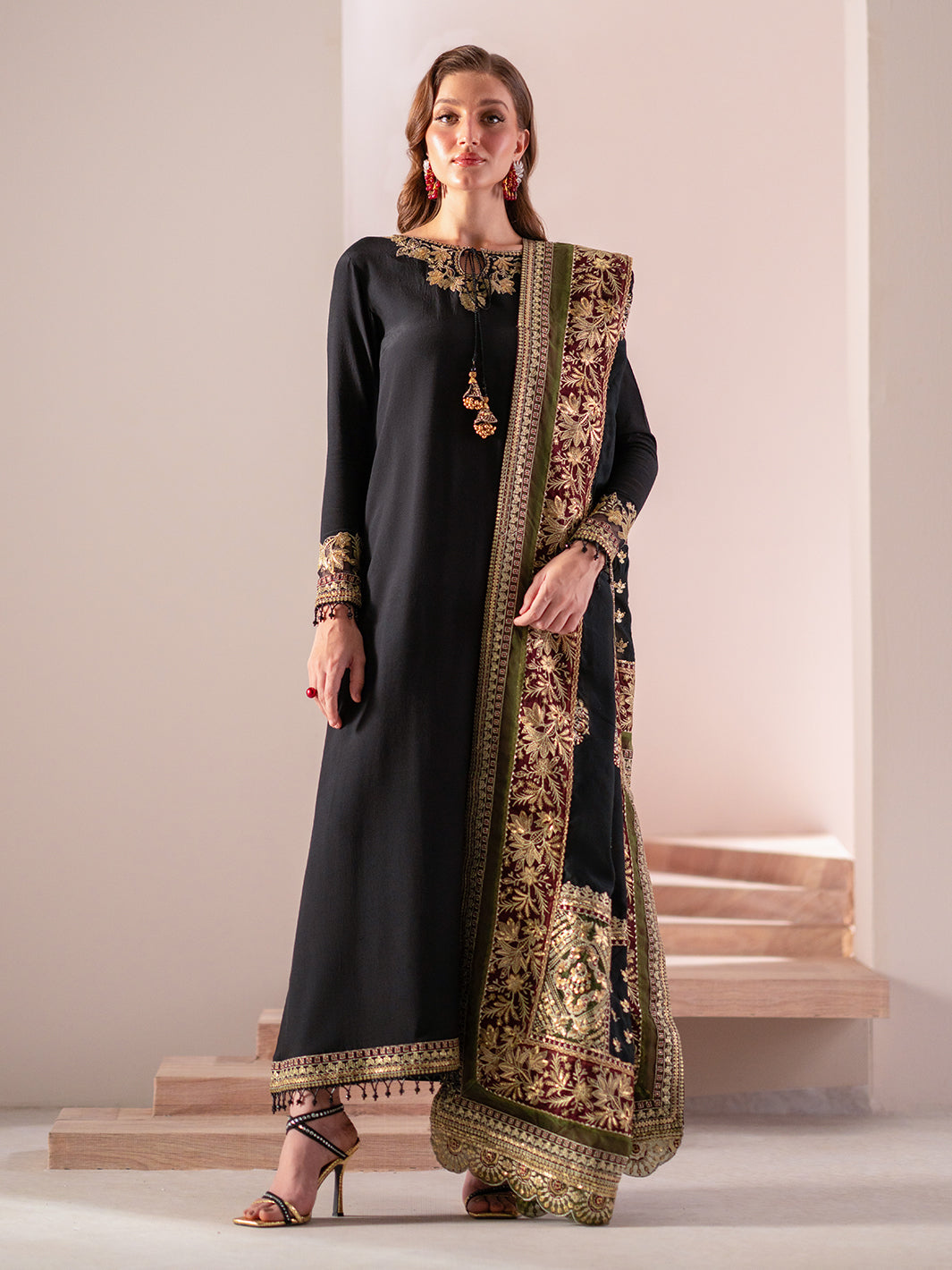 Izel | Stardust Luxury Collection | SLC-013-Echo - Designer Dress with Intricate embroidery and embellishments. Shop elegent wedding dress at Maria Faisal.