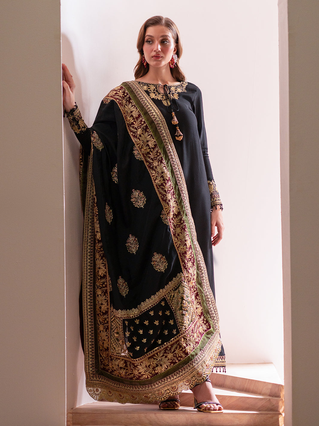 Izel | Stardust Luxury Collection | SLC-013-Echo - Designer Dress with Intricate embroidery and embellishments. Shop elegent wedding dress at Maria Faisal.
