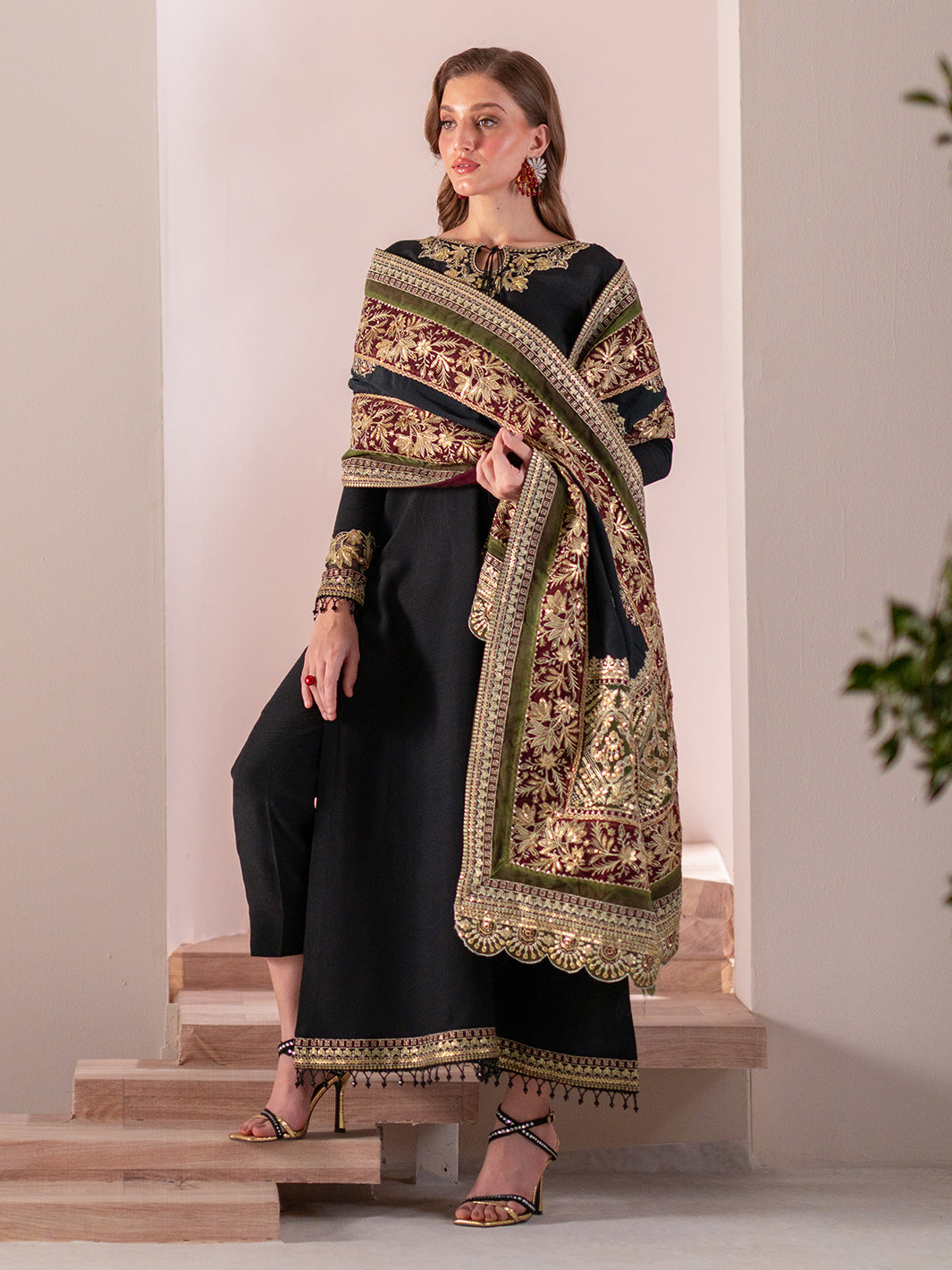 Izel | Stardust Luxury Collection | SLC-013-Echo - Designer Dress with Intricate embroidery and embellishments. Shop elegent wedding dress at Maria Faisal.