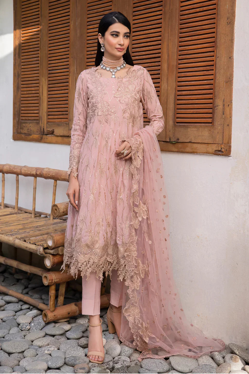 Iznik | Chinnon Chiffon | CC-22 ORIANA - Ladies Clothes - Maria Faisal