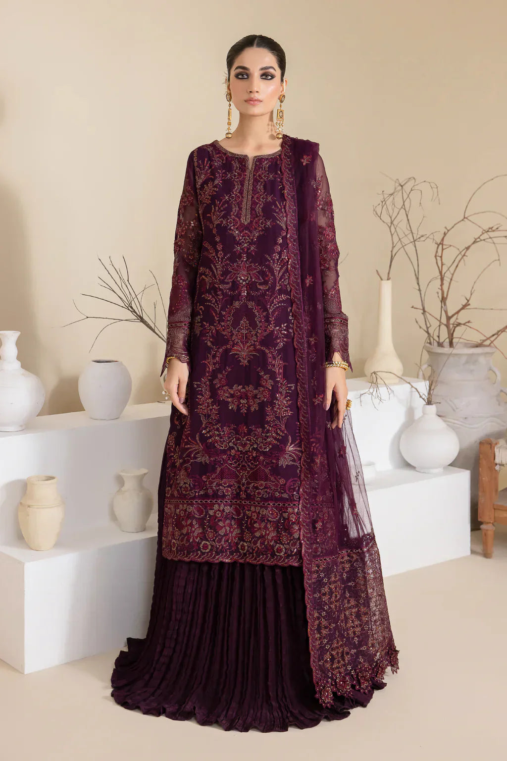 Iznik | Chinnon Chiffon | CC-28 KEEYA - Ladies Clothes - Maria Faisal