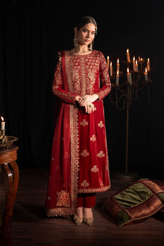 Iznik | Exclusive Velvet | IV-40 - Ladies Clothes - Maria Faisal