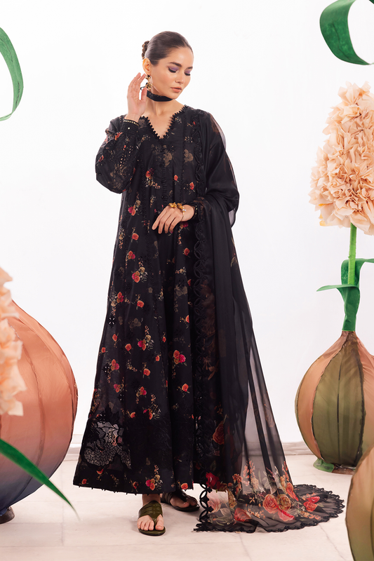 Iznik | Dahlia Embroidered Lawn | DL-08 - Ladies Clothes - Maria Faisal