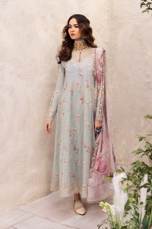 Iznik | Dahlia Embroidered Lawn | DL-10 - Ladies Clothes - Maria Faisal