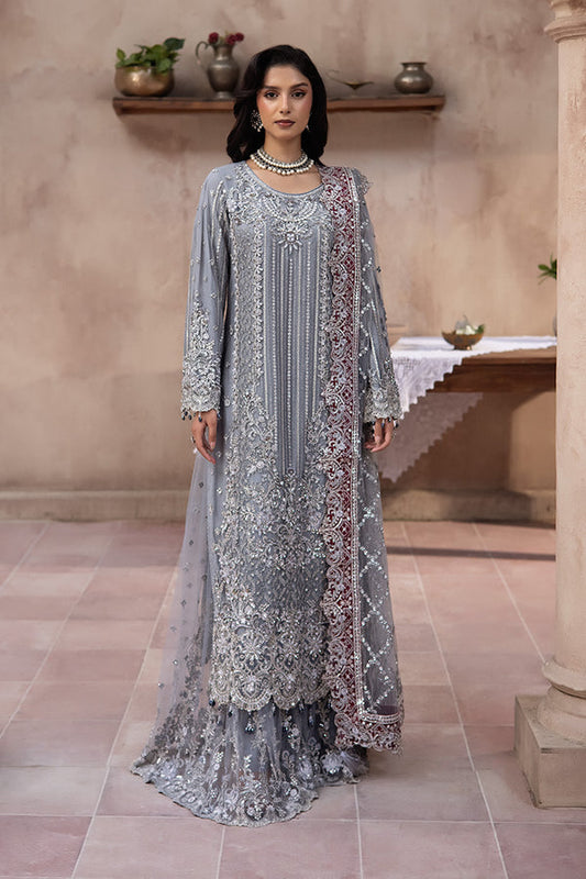 Imrozia Premium | Jahanara Festive 26 | JF-36-A Neelam - Formal Dress - available at Maria Faisal in UK and USA.