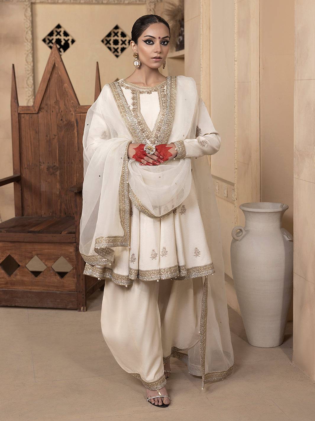 Hem Stitch | Raw Silk Edit 25 | Jahanara by Maria Faisal - Registered Vendor of : Hemstitch - type : Ladies Clothes - 100% original wedding dresses