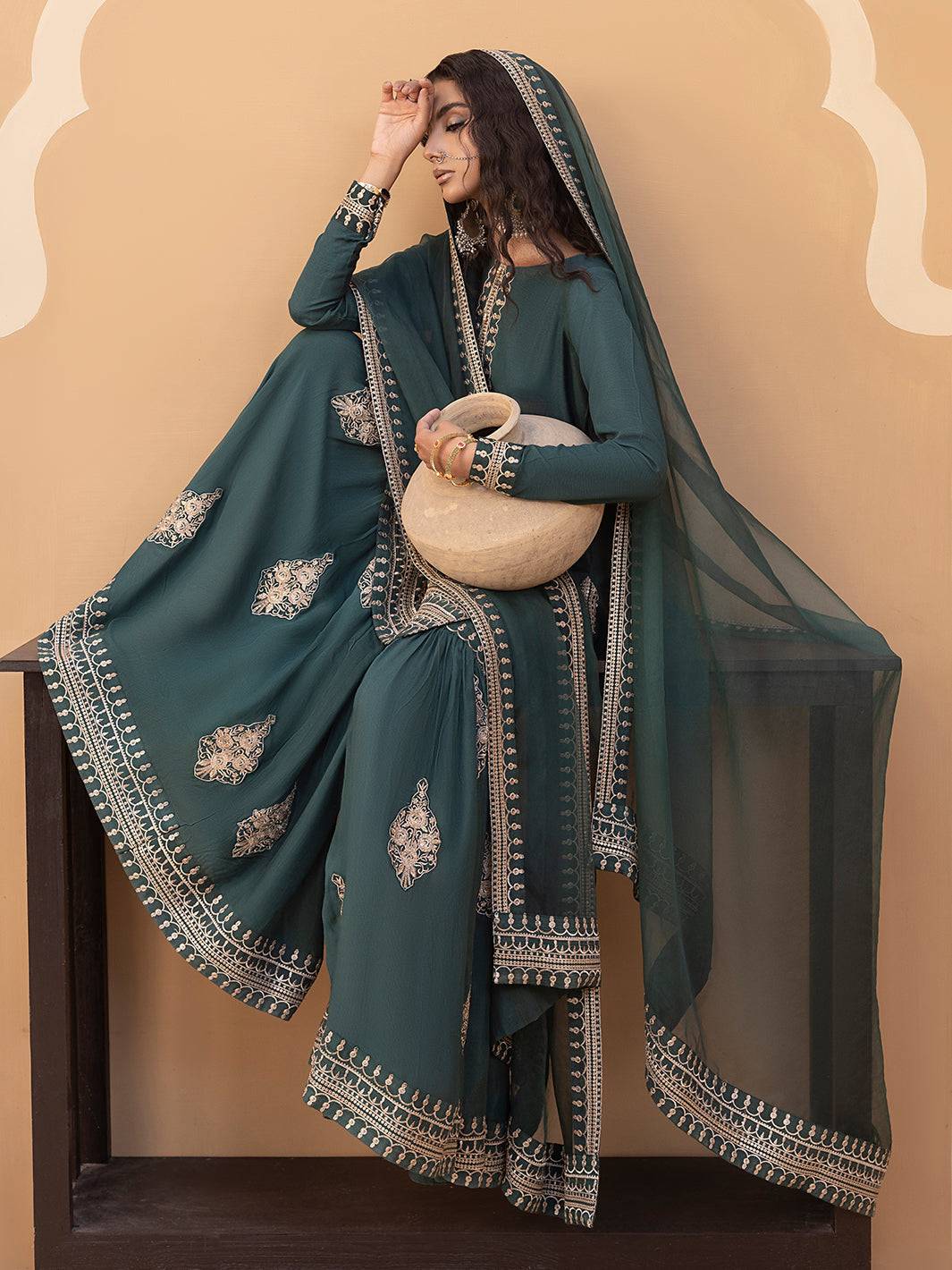 Hem Stitch | Raw Silk Edit 25 | Jasmine by Maria Faisal - Registered Vendor of : Hemstitch - type : Ladies Clothes - 100% original wedding dresses