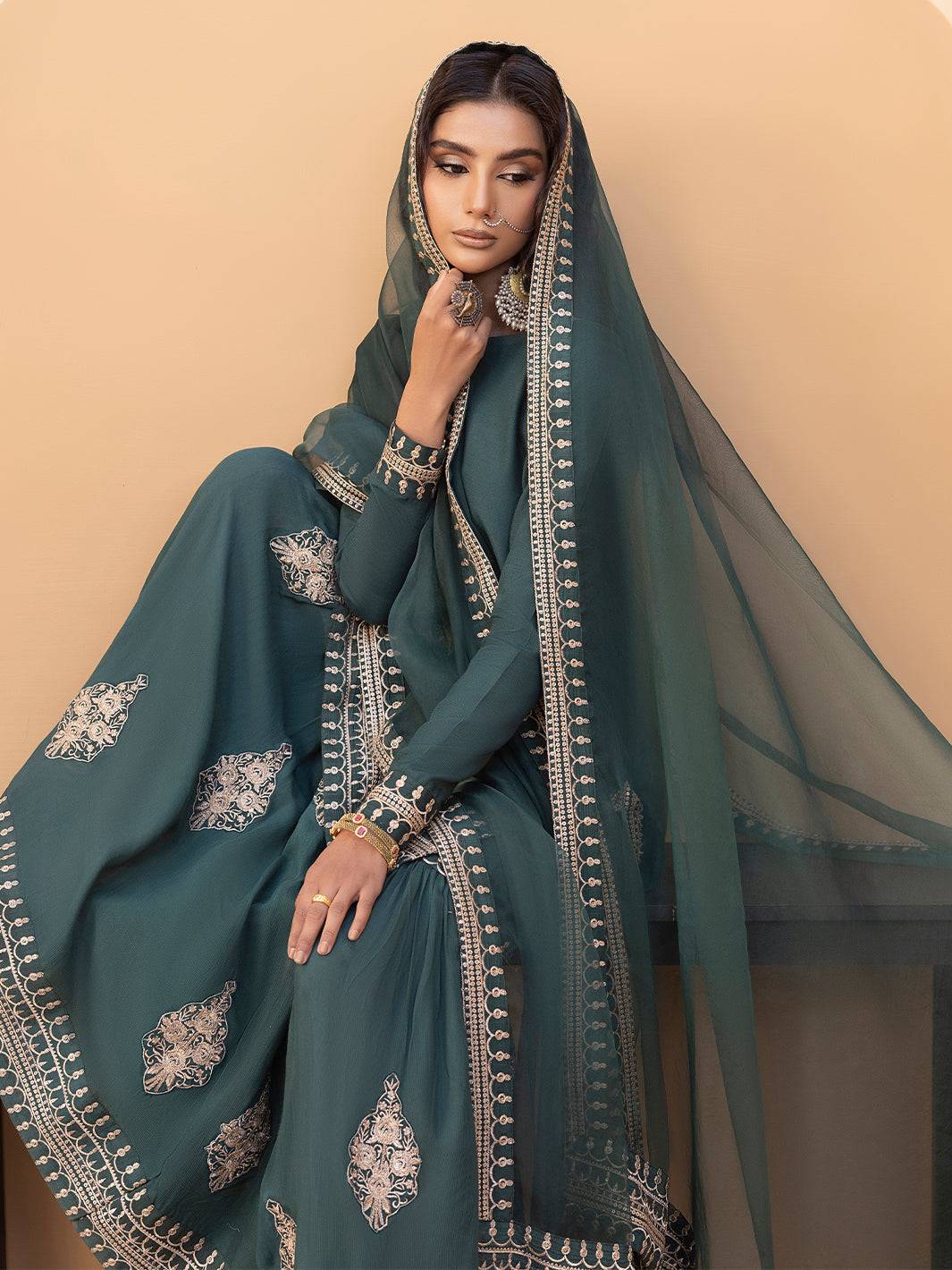 Hem Stitch | Raw Silk Edit 25 | Jasmine by Maria Faisal - Registered Vendor of : Hemstitch - type : Ladies Clothes - 100% original wedding dresses