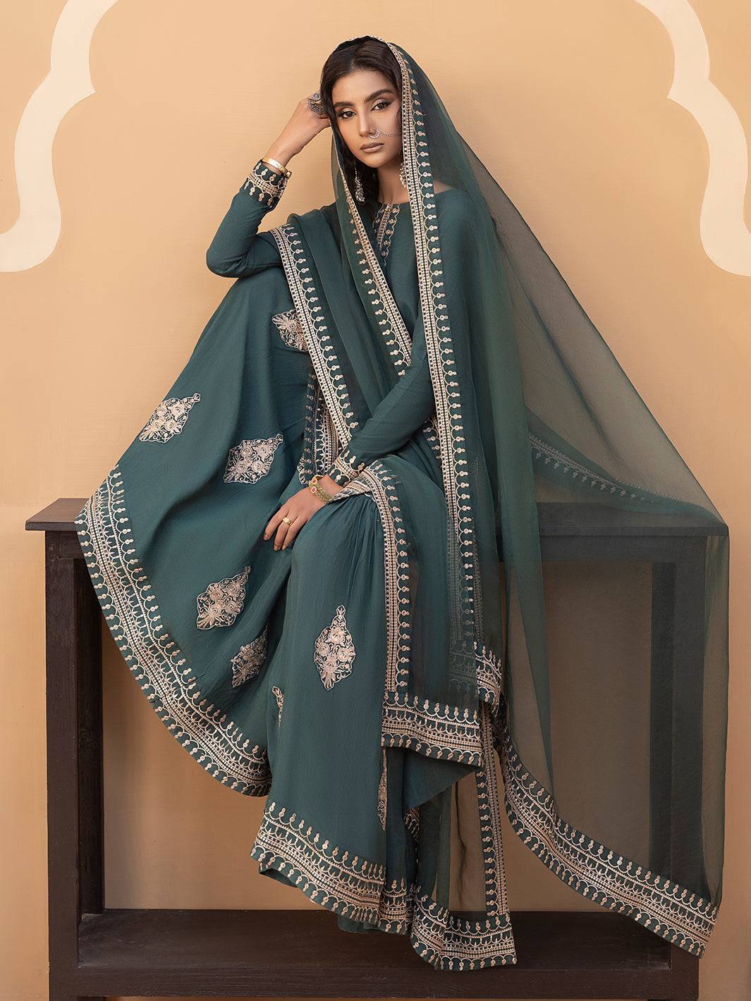 Hem Stitch | Raw Silk Edit 25 | Jasmine by Maria Faisal - Registered Vendor of : Hemstitch - type : Ladies Clothes - 100% original wedding dresses