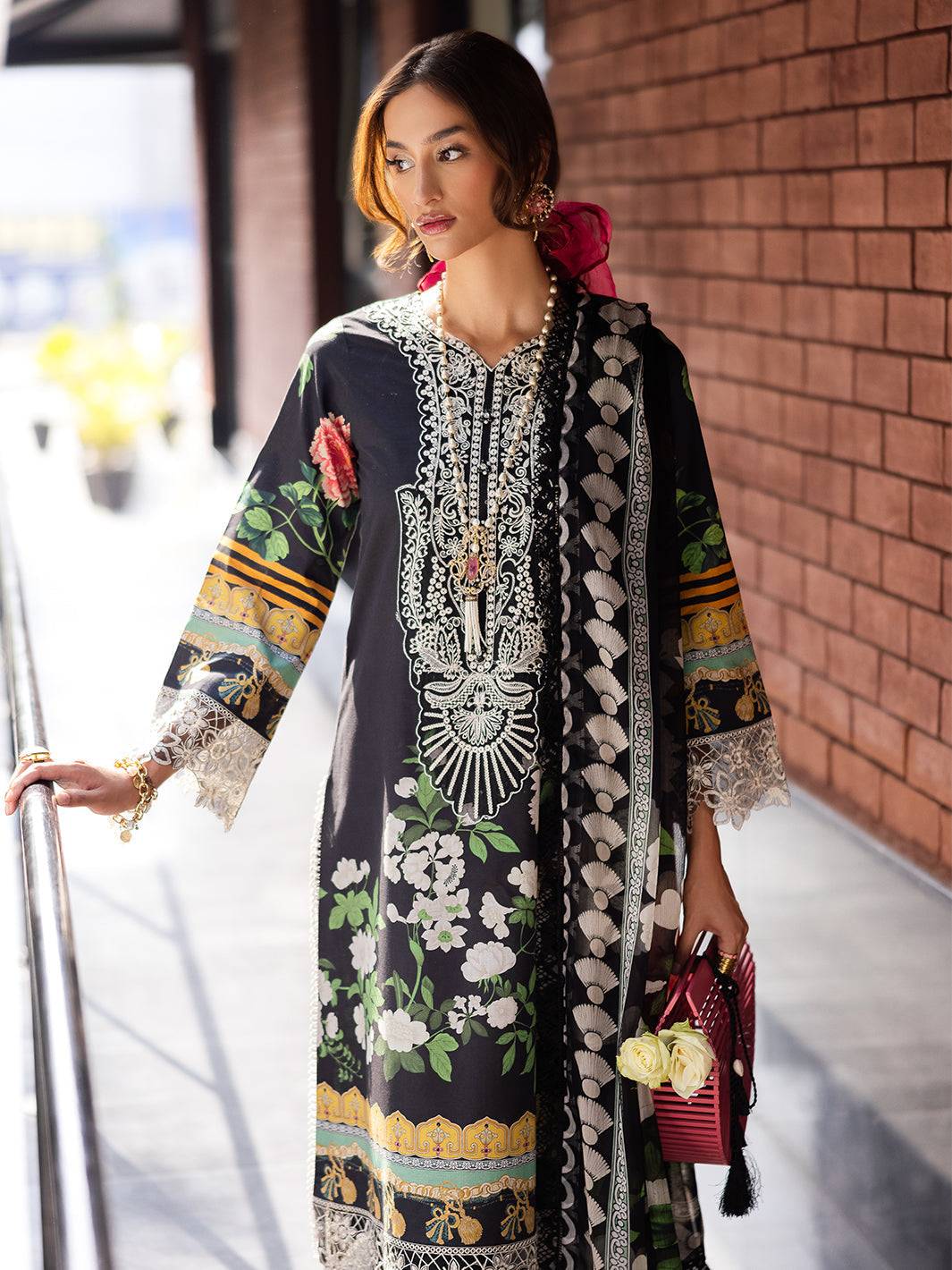 Mahnur | After Hours Luxury Lawn 25 | Jellybean Joy by Maria Faisal - Registered Vendor of : Mahnur - type : Ladies Clothes - 100% original wedding dresses