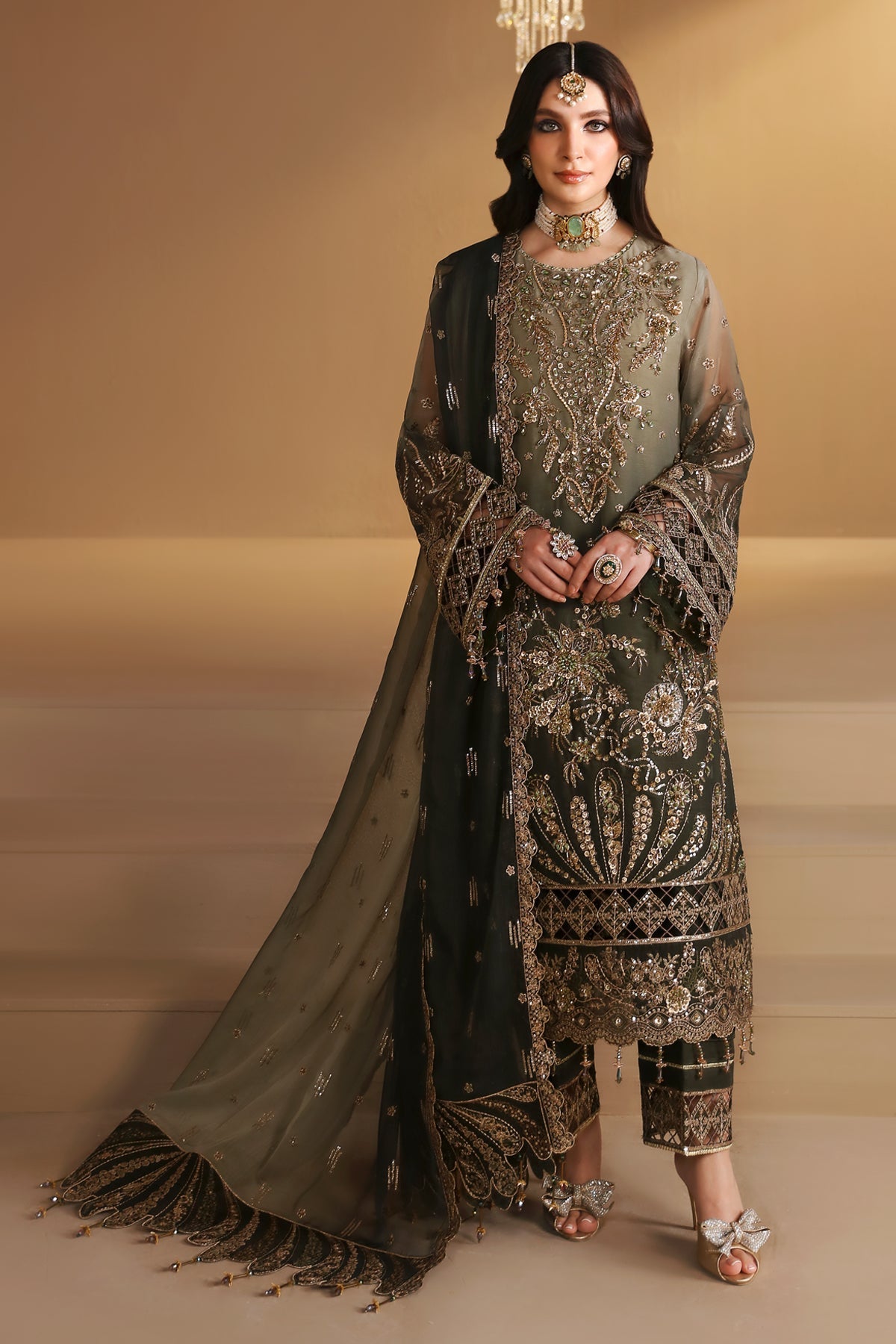Alizeh | Reena Wedding Formals | AF-HM-4021-JIYA - Designer Dress with Intricate embroidery and embellishments. Shop elegent wedding dress at Maria Faisal.