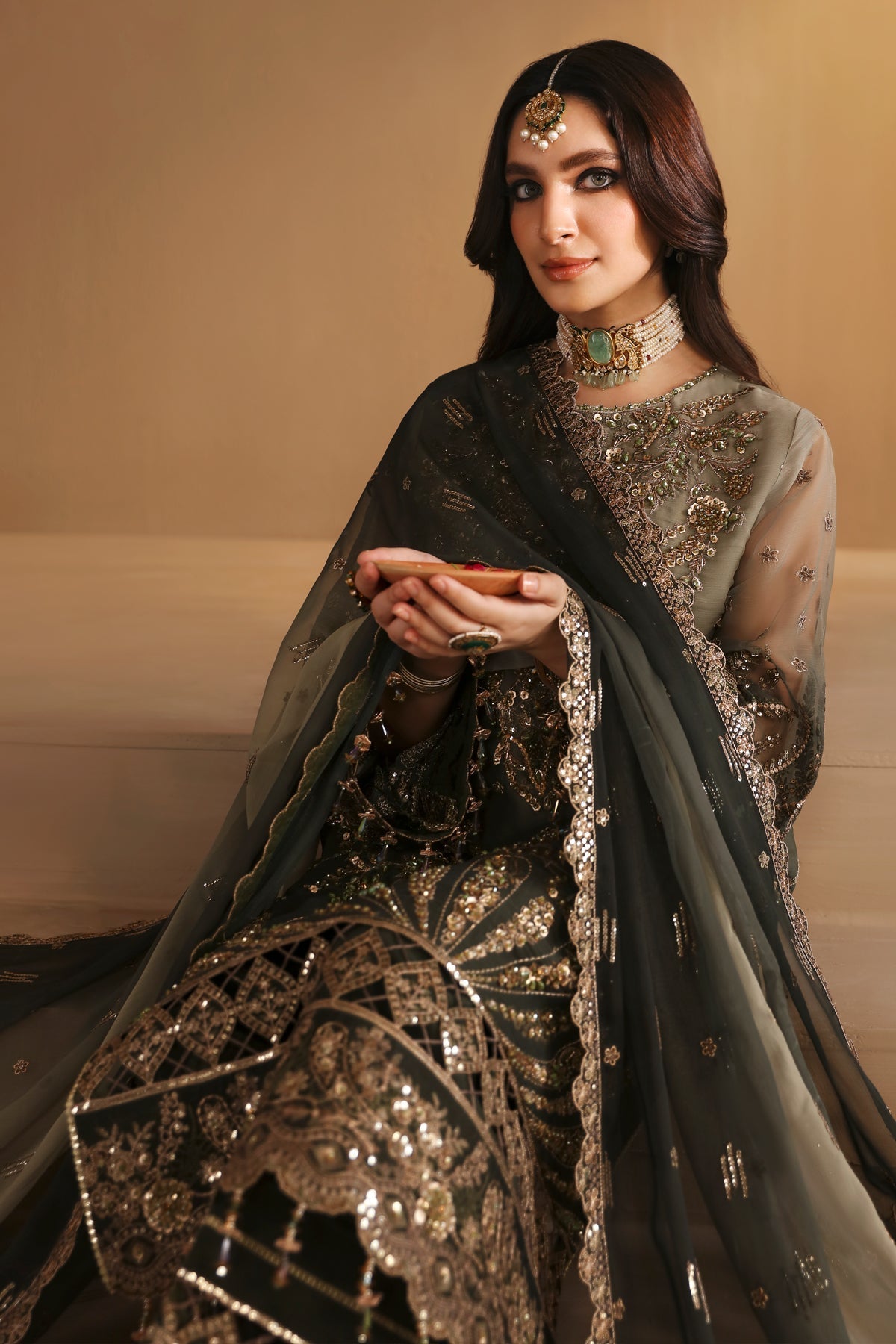 Alizeh | Reena Wedding Formals | AF-HM-4021-JIYA - Designer Dress with Intricate embroidery and embellishments. Shop elegent wedding dress at Maria Faisal.