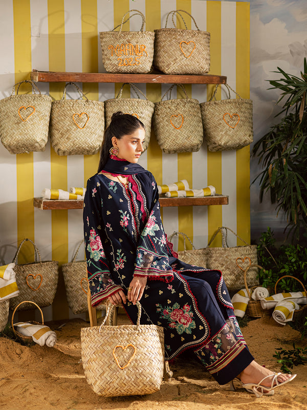 Mahnur | Kaia Slub Linen 25 | K - 06 | 3 PC LINEN - Ladies Clothes - Maria Faisal