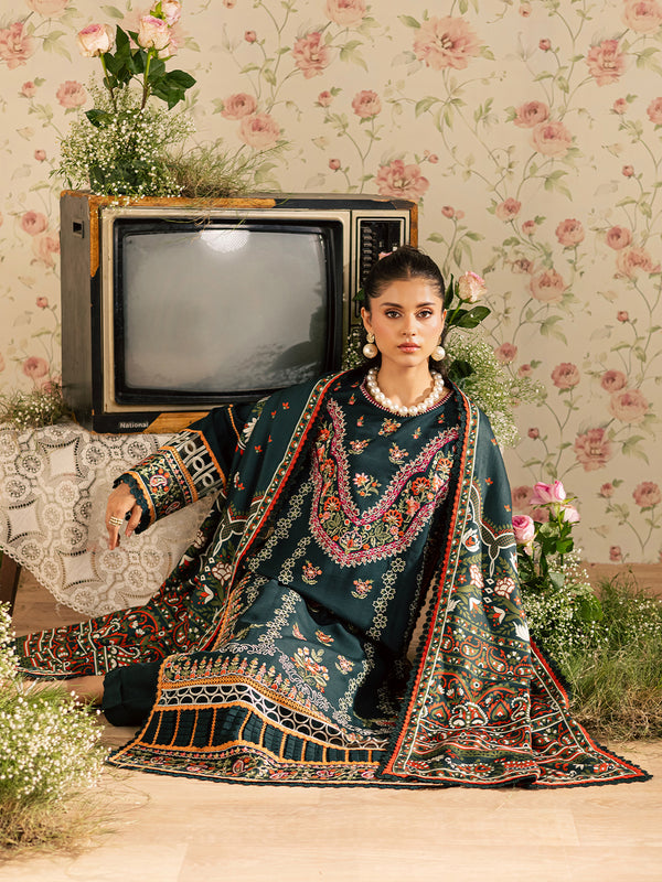 Mahnur | Kaia Slub Linen 25 | K - 08 | 3 PC LINEN - Ladies Clothes - Maria Faisal