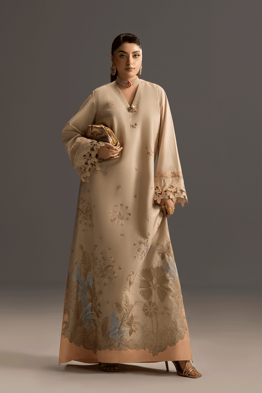 Erum Khan | Summer Whisper | Golden Crown - Luxury Dress - available at Maria Faisal in UK and USA.