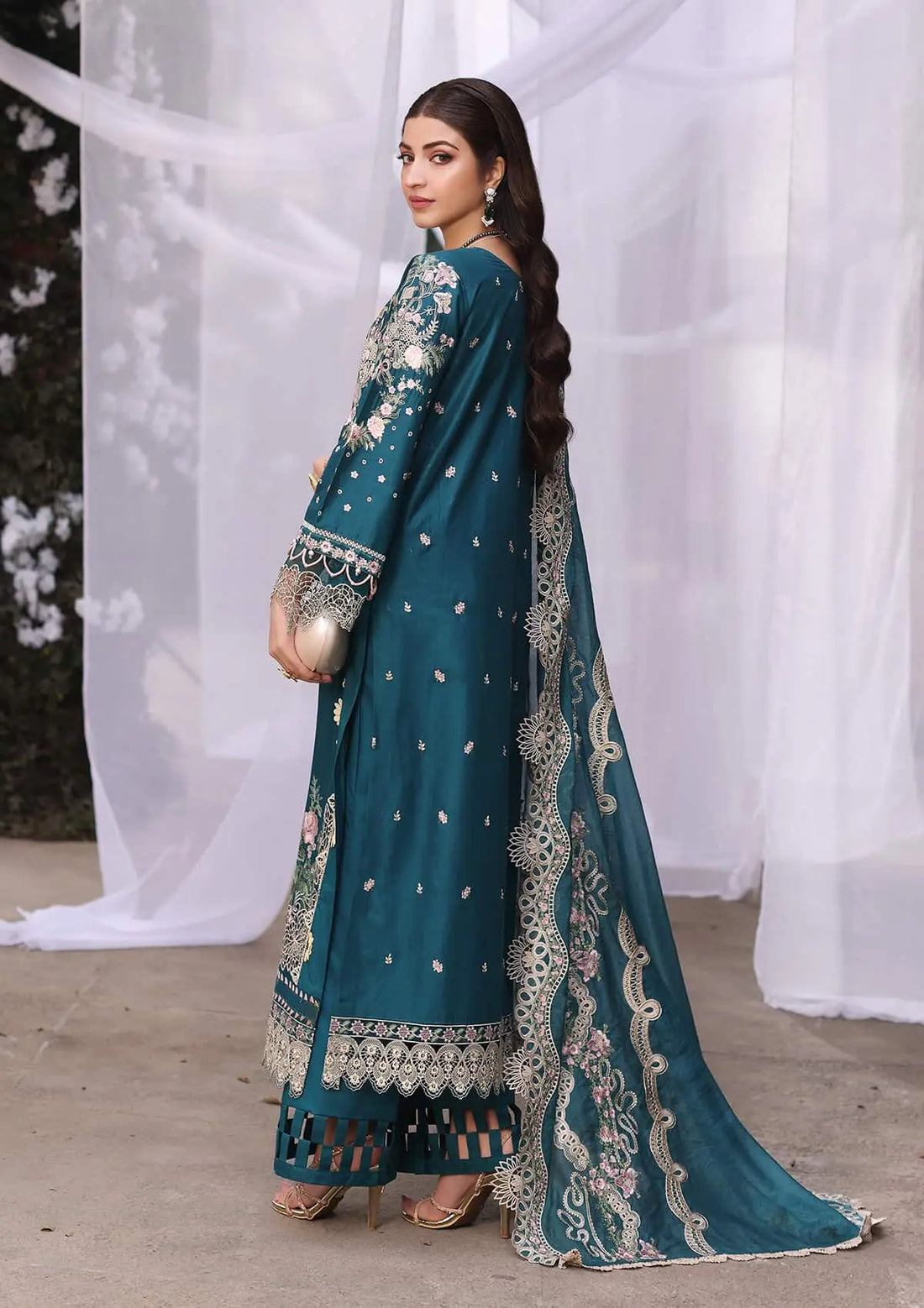 Kahf Premium | Festive Lawn 24 | KFL-09A BANO - Ladies Clothes - Maria Faisal