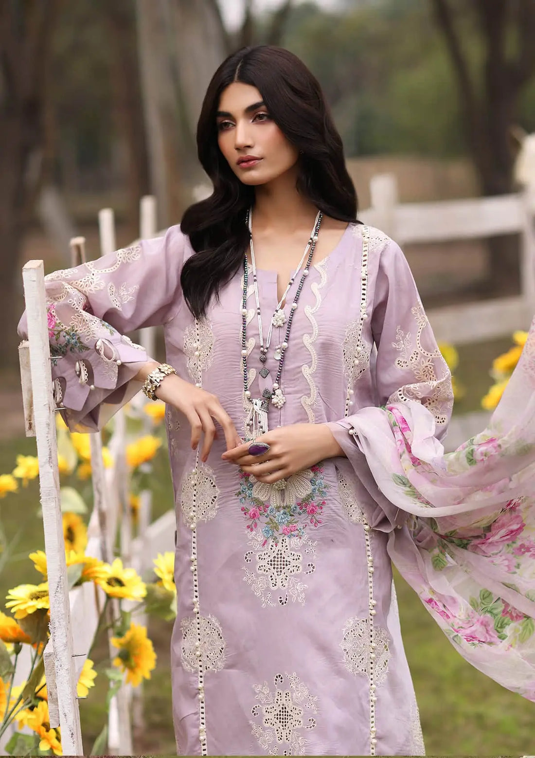 Kahf Premium | Festive Lawn 24 | KFL-08B ELAYA - Ladies Clothes - Maria Faisal