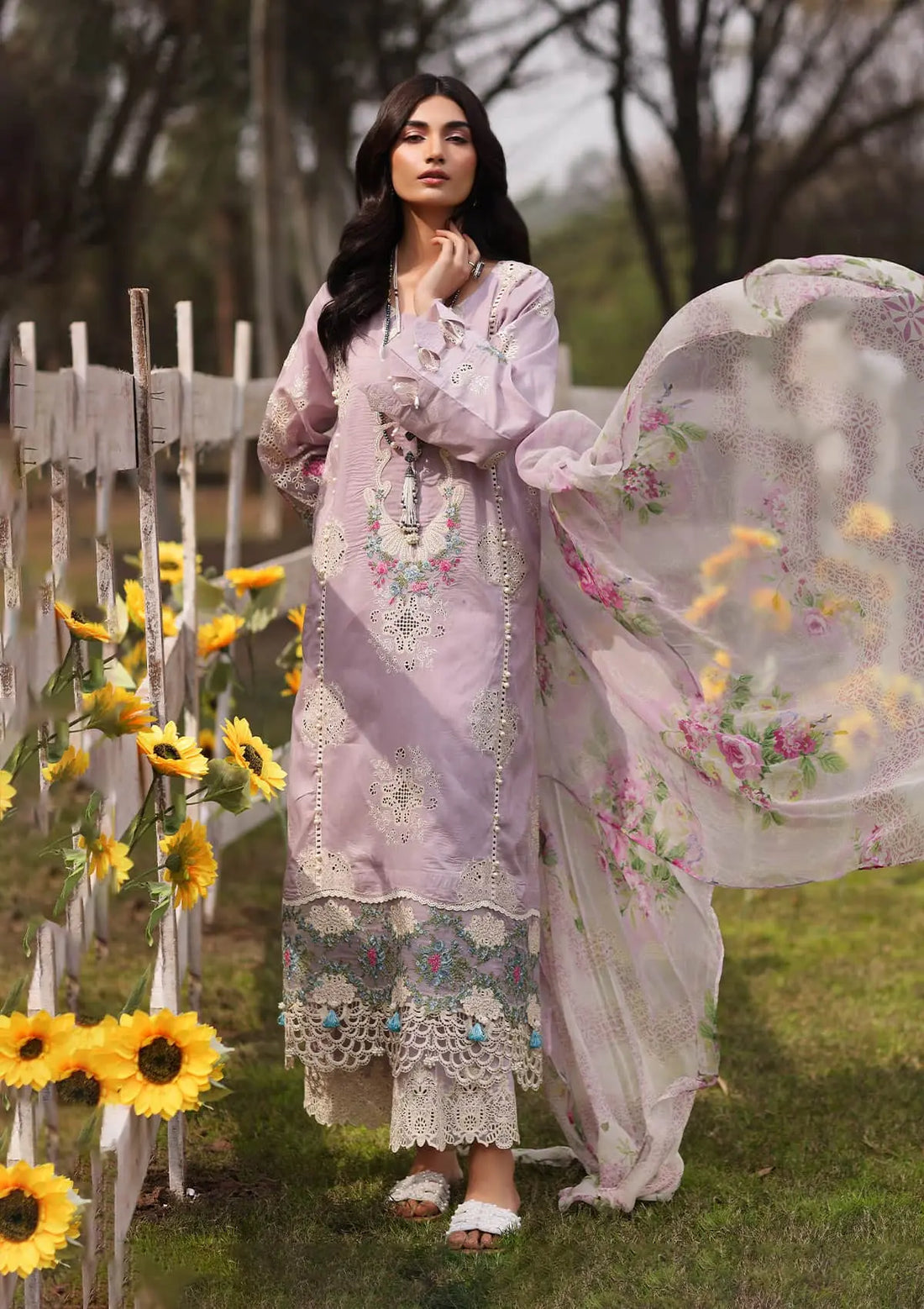 Kahf Premium | Festive Lawn 24 | KFL-08B ELAYA - Ladies Clothes - Maria Faisal