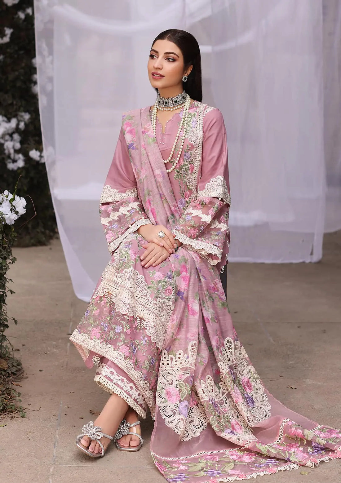 Kahf Premium | Festive Lawn 24 | KFL-03 SASSI - Ladies Clothes - Maria Faisal