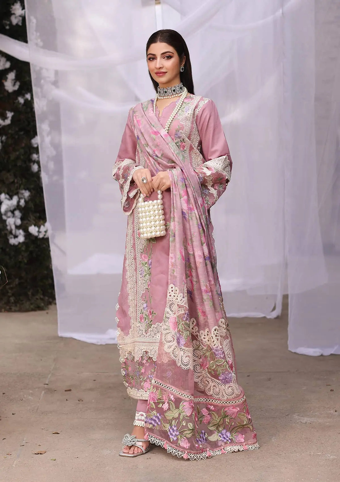 Kahf Premium | Festive Lawn 24 | KFL-03 SASSI - Ladies Clothes - Maria Faisal
