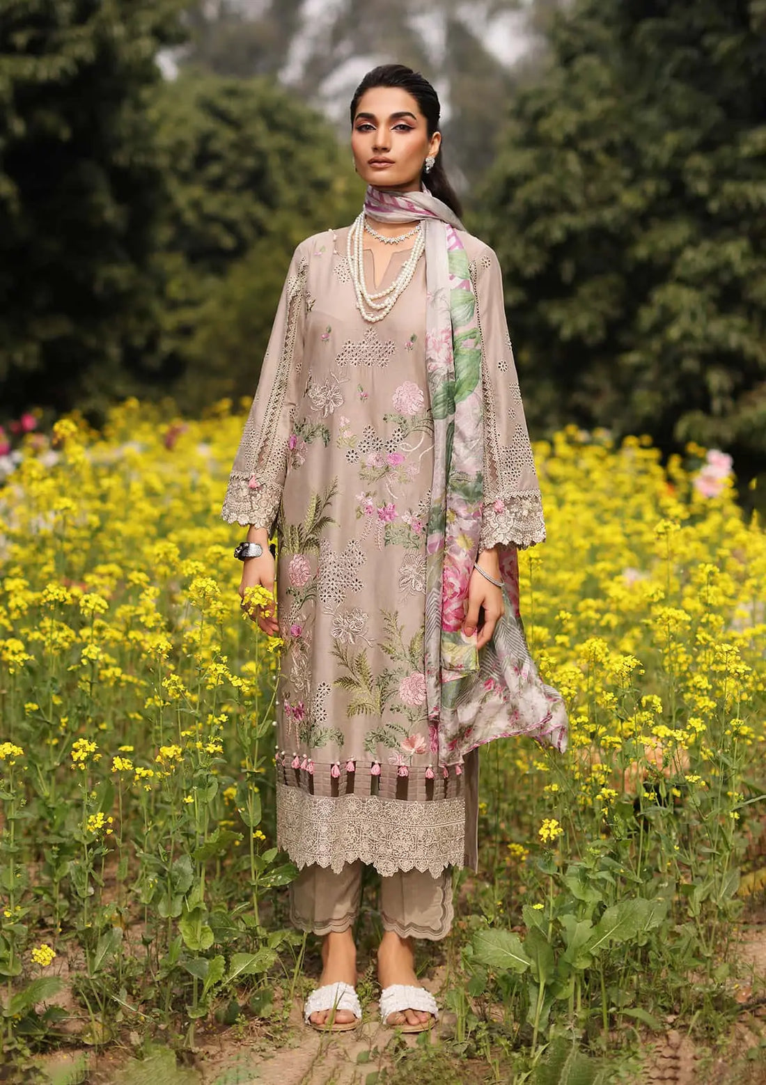 Kahf Premium | Festive Lawn 24 | KFL-12 HEER - Ladies Clothes - Maria Faisal