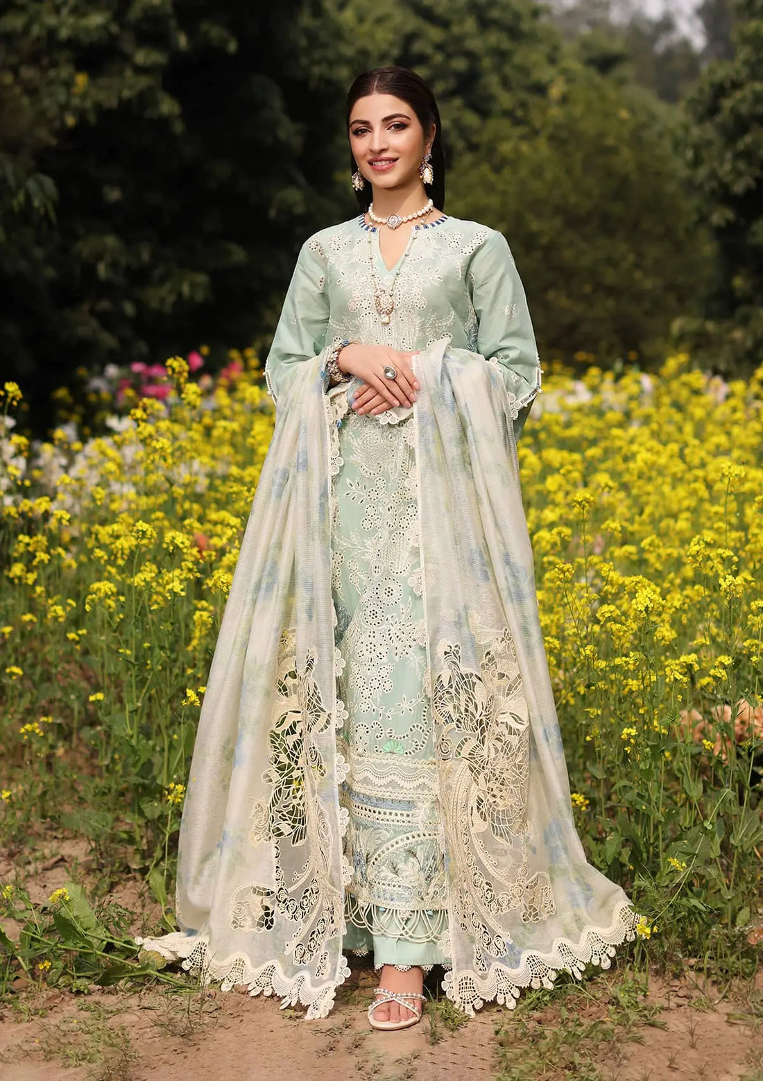 Kahf Premium | Festive Lawn 24 | KFL-01 TABIR - Ladies Clothes - Maria Faisal