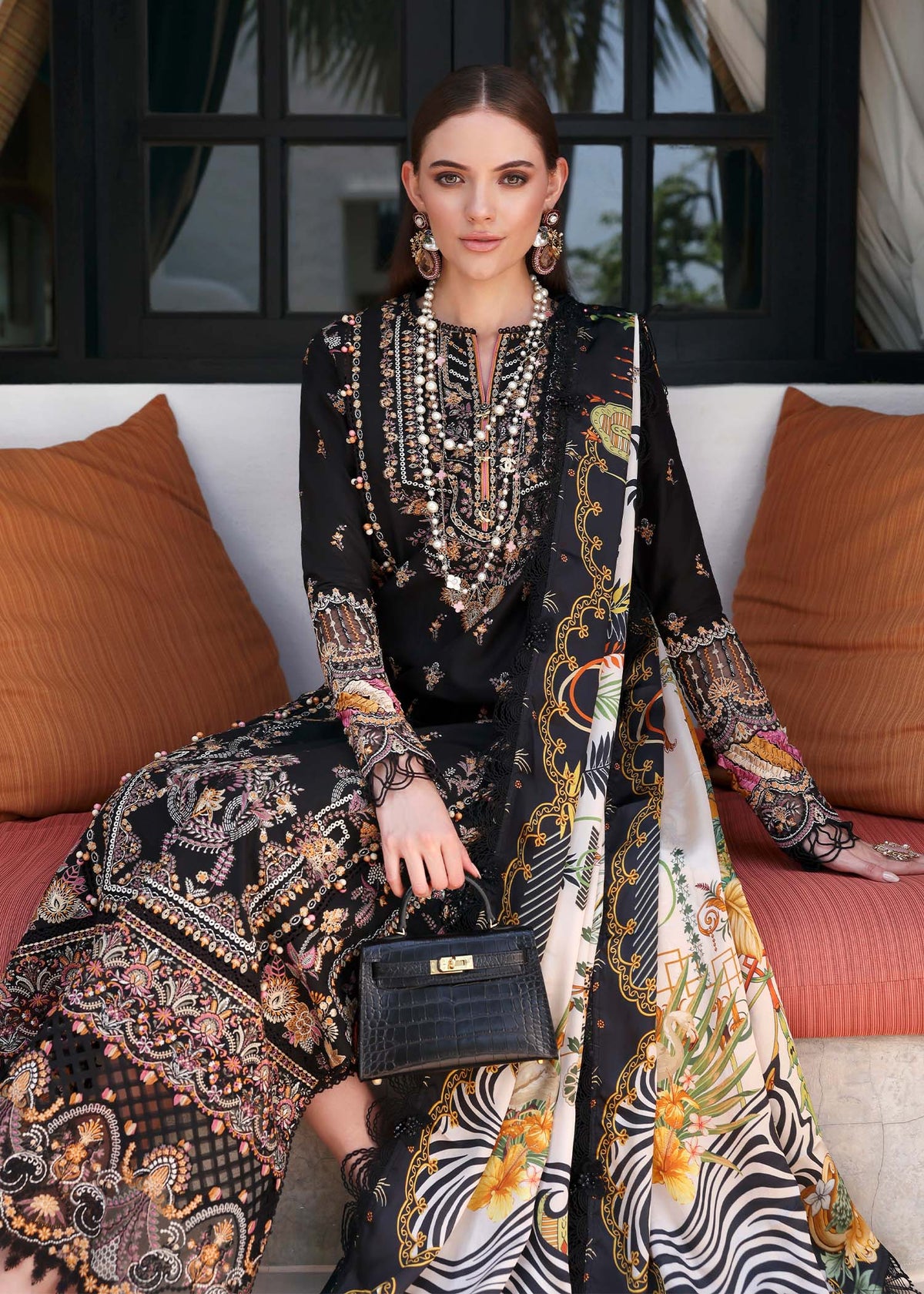 Kanwal Malik | Elysia Luxury Lawn 25 | Noire by Maria Faisal - Registered Vendor of : Kanwal Malik - type : Ladies Clothes - 100% original wedding dresses