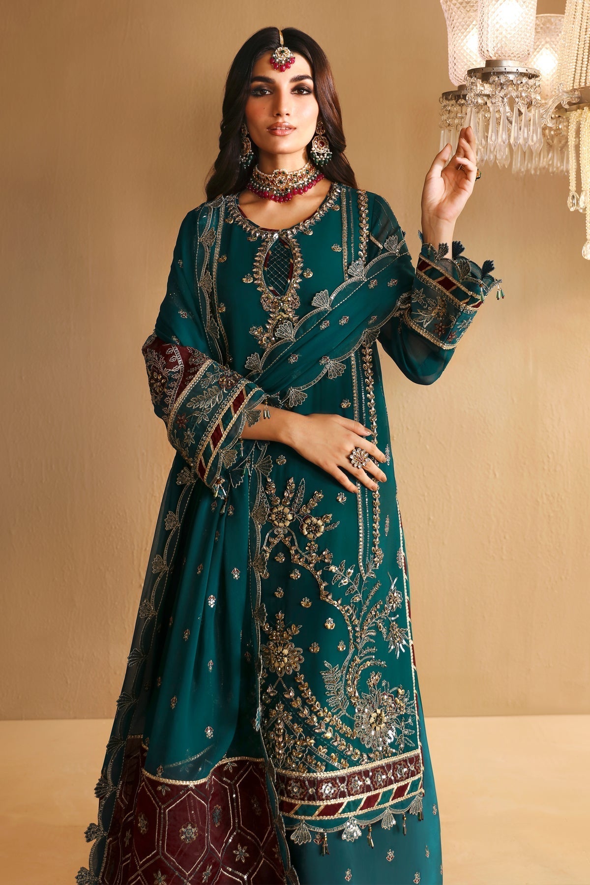 Alizeh | Reena Wedding Formals | AF-HM-4024-KHIVA - Designer Dress with Intricate embroidery and embellishments. Shop elegent wedding dress at Maria Faisal.