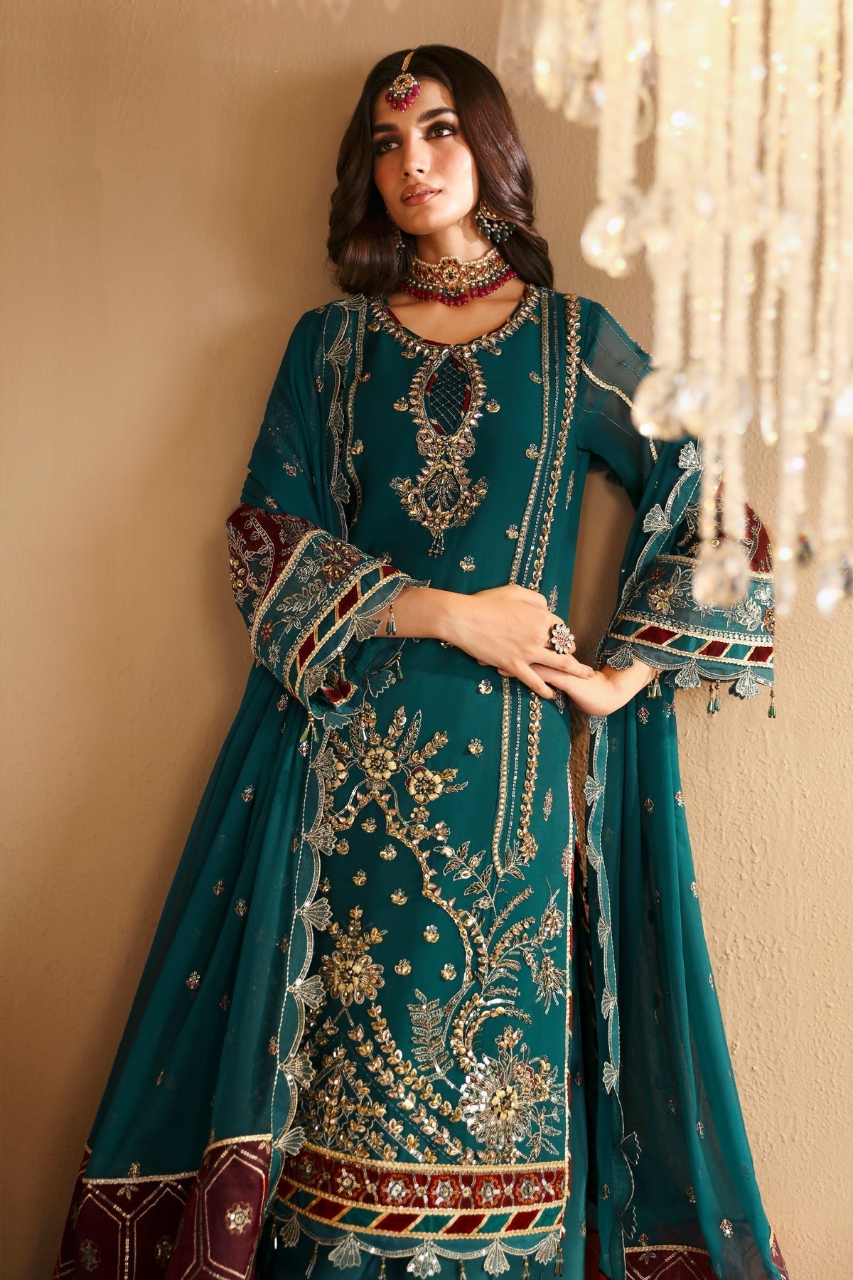 Alizeh | Reena Wedding Formals | AF-HM-4024-KHIVA - Designer Dress with Intricate embroidery and embellishments. Shop elegent wedding dress at Maria Faisal.