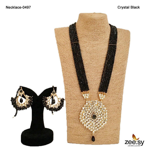 Lotus Necklace-0497 - Necklace Sets 