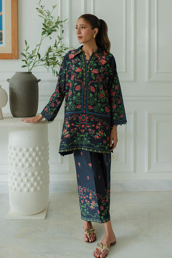 Mina Hassan | Signature Prints | Florals at Dusk - Ladies Clothes - Maria Faisal
