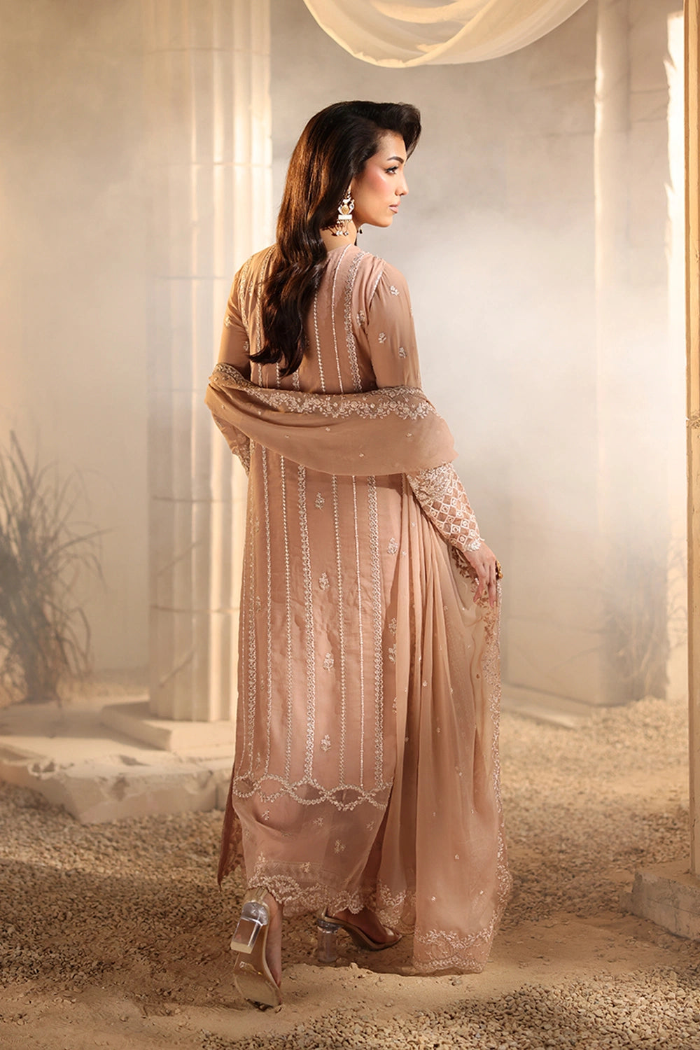 Azure | Luxe Formals | Lueur - Formal Dress - available at Maria Faisal in UK and USA.