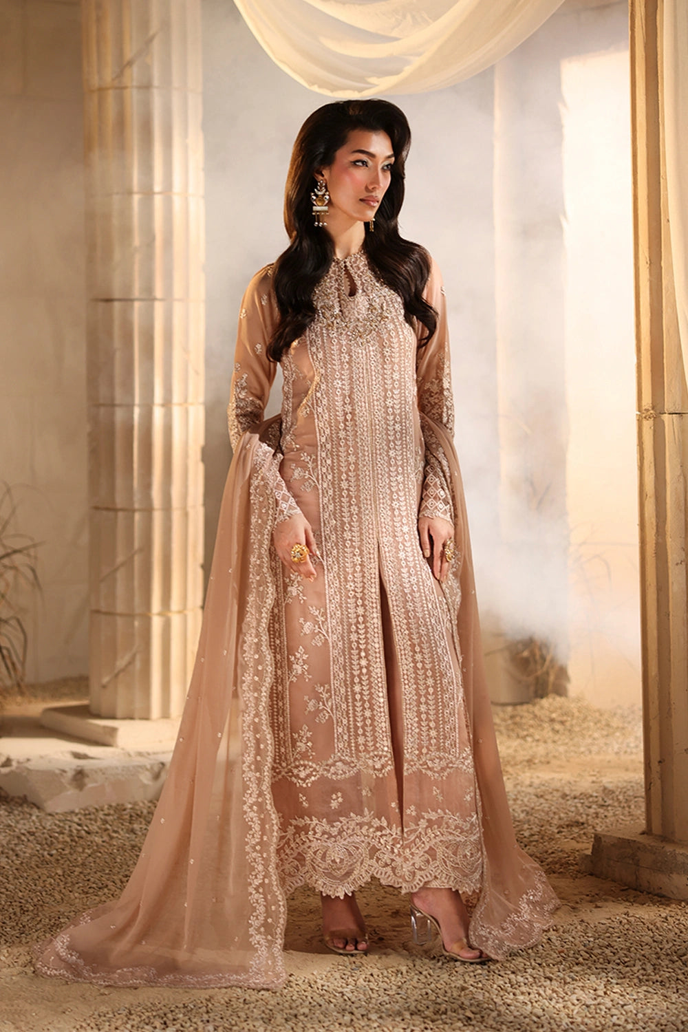 Azure | Luxe Formals | Lueur - Formal Dress - available at Maria Faisal in UK and USA.