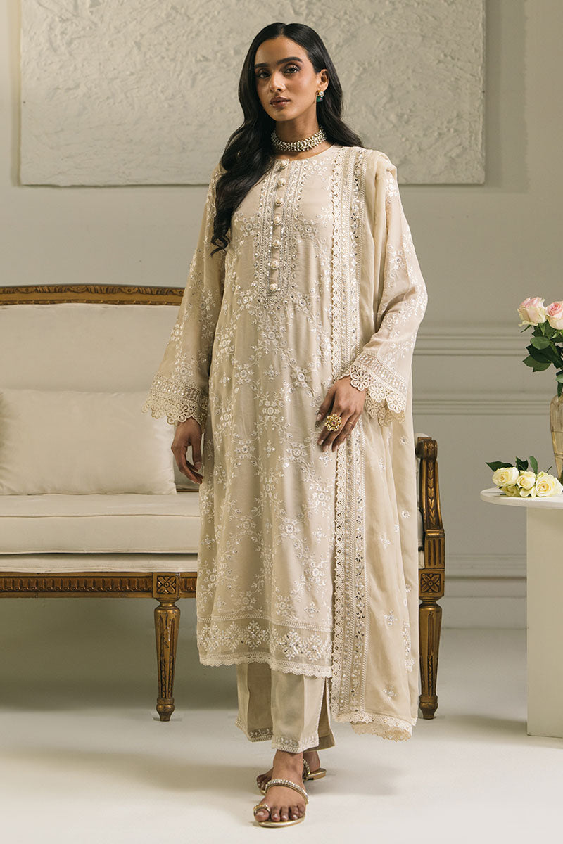 Cross Stitch | AW-25 RTW LUX PRET EDIT-2 | ORNATE BLOOM - Luxury Dress - available at Maria Faisal in UK and USA.
