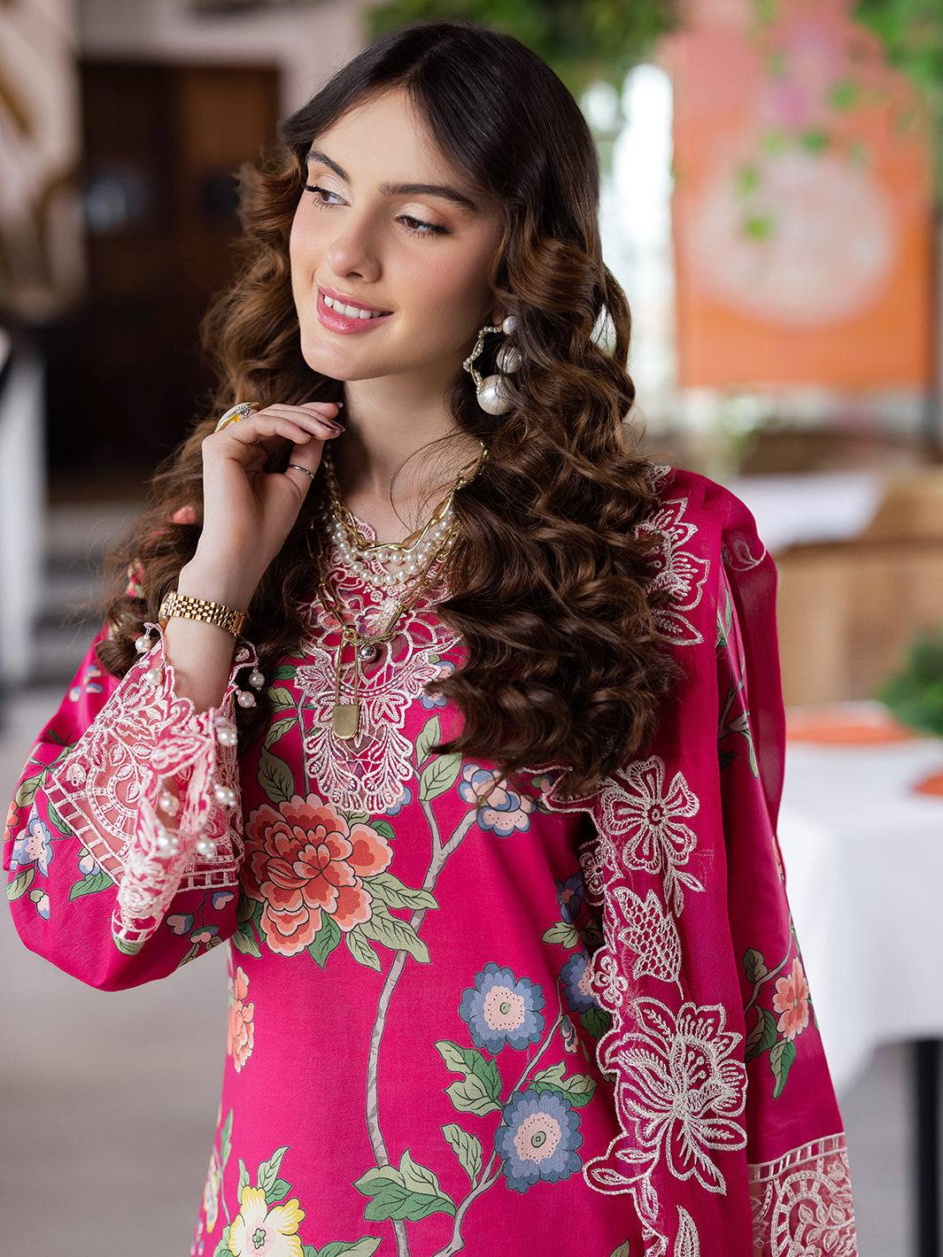 Mahnur | After Hours Luxury Lawn 25 | Laughter Lines by Maria Faisal - Registered Vendor of : Mahnur - type : Ladies Clothes - 100% original wedding dresses