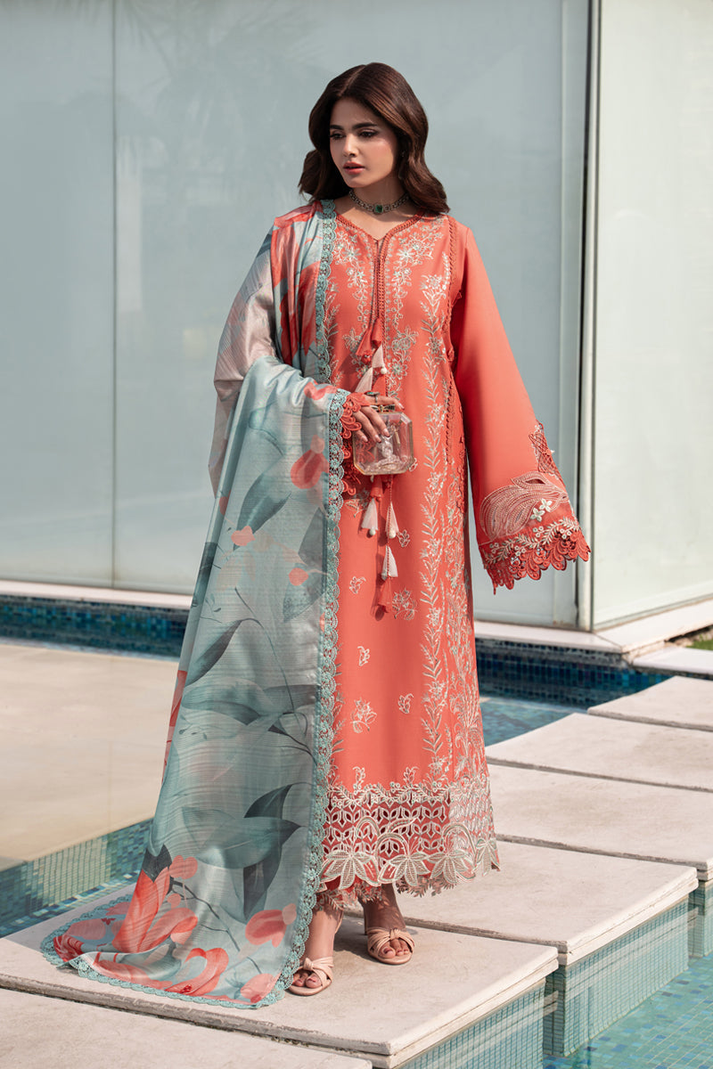 Rangrasiya | Carnation Eid Edit 26 | Leeza - Luxury Dress - available at Maria Faisal in UK and USA.