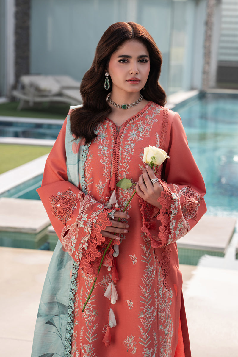 Rangrasiya | Carnation Eid Edit 26 | Leeza - Luxury Dress - available at Maria Faisal in UK and USA.