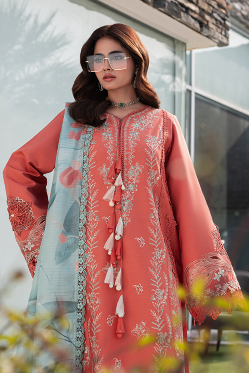 Rangrasiya | Carnation Eid Edit 26 | Leeza - Luxury Dress - available at Maria Faisal in UK and USA.