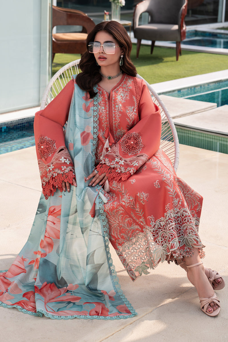 Rangrasiya | Carnation Eid Edit 26 | Leeza - Luxury Dress - available at Maria Faisal in UK and USA.