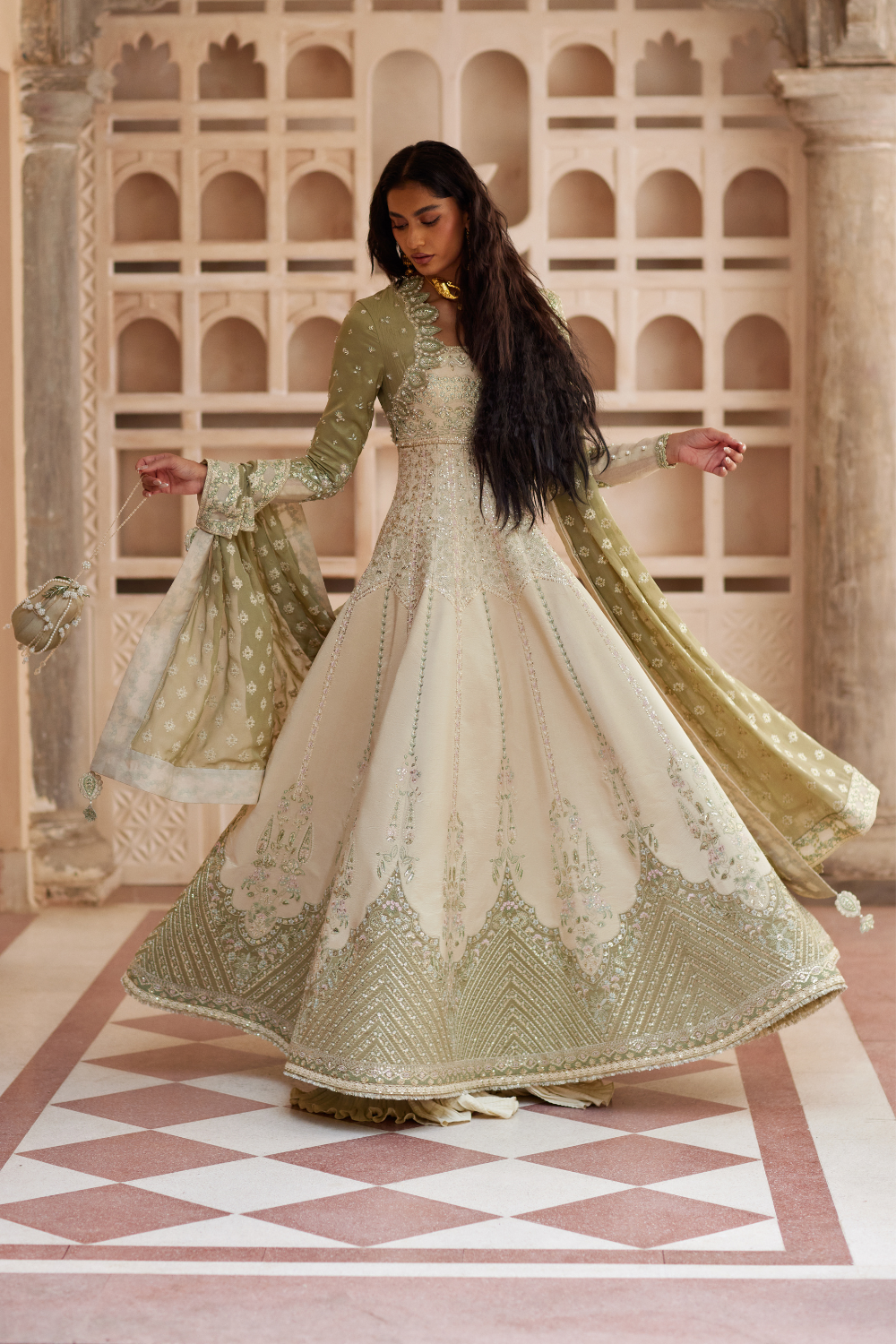 Soraya | Silk Edit 26 | Lehr - Formal Dress - available at Maria Faisal in UK and USA.