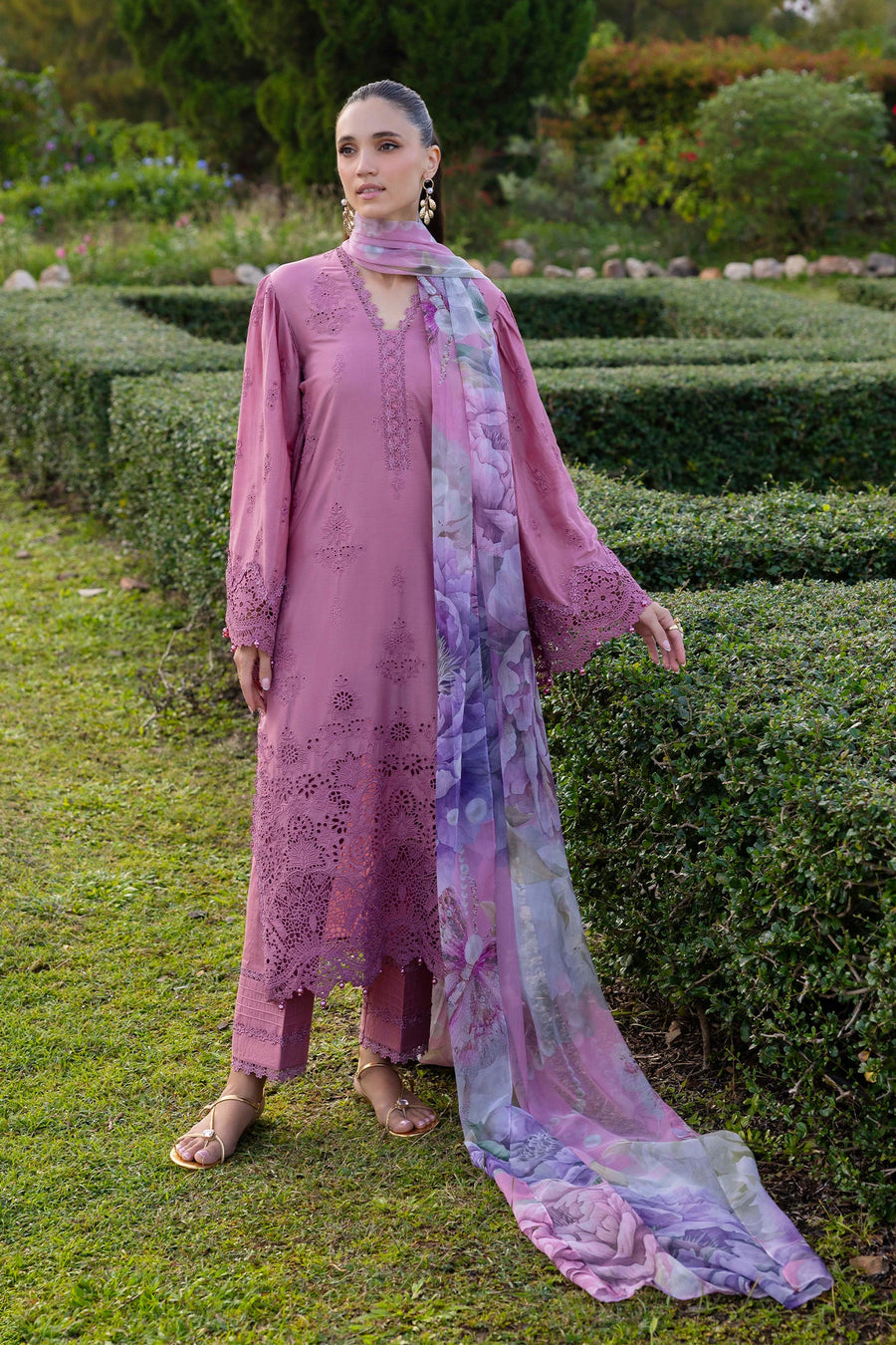 Adans Libas | Lasserkari Eid Petals | EID PETAL 1717 - Dress - available at Maria Faisal in UK and USA.