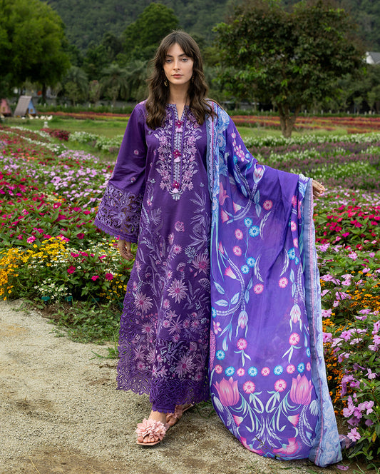 Mushq | The Secret Garden Lawn | Lily Veil - Luxury Dress - available at Maria Faisal in UK and USA.