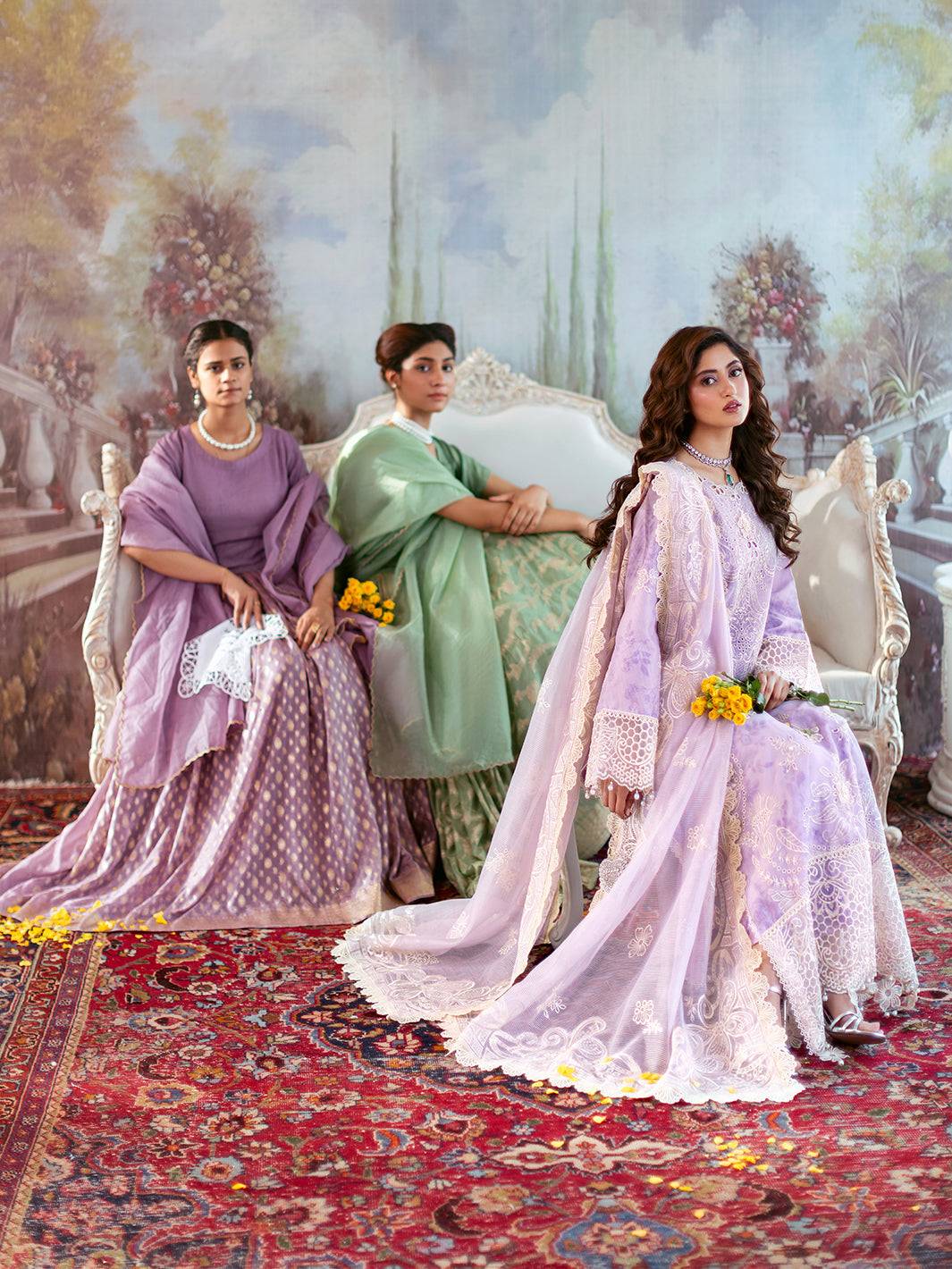 Mahnur | Sophie Luxury Lawn 25 | Lyrell by Maria Faisal - Registered Vendor of : Mahnur - type : Ladies Clothes - 100% original wedding dresses