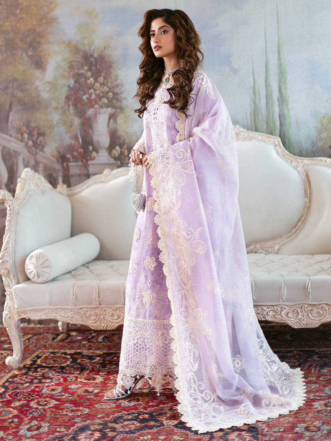 Mahnur | Sophie Luxury Lawn 25 | Lyrell by Maria Faisal - Registered Vendor of : Mahnur - type : Ladies Clothes - 100% original wedding dresses