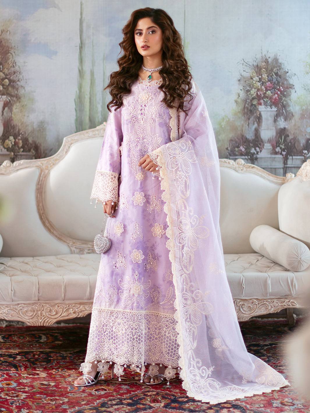 Mahnur | Sophie Luxury Lawn 25 | Lyrell by Maria Faisal - Registered Vendor of : Mahnur - type : Ladies Clothes - 100% original wedding dresses