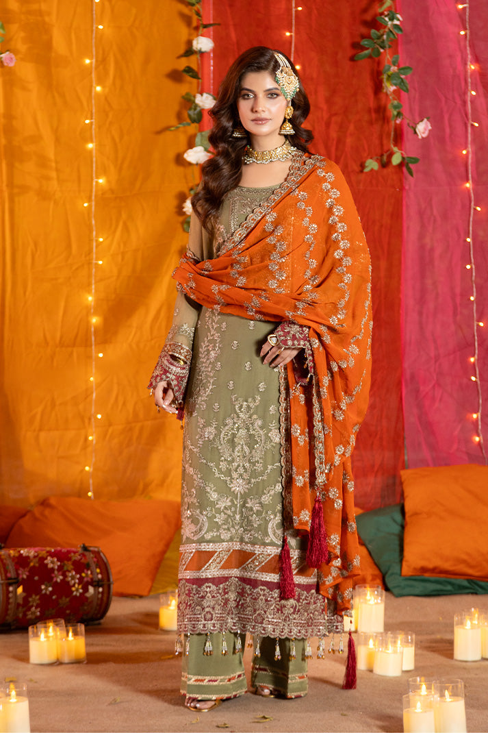 Imrozia Premium | Shagun Formals | M-104 Noura - Formal Dress - available at Maria Faisal in UK and USA.