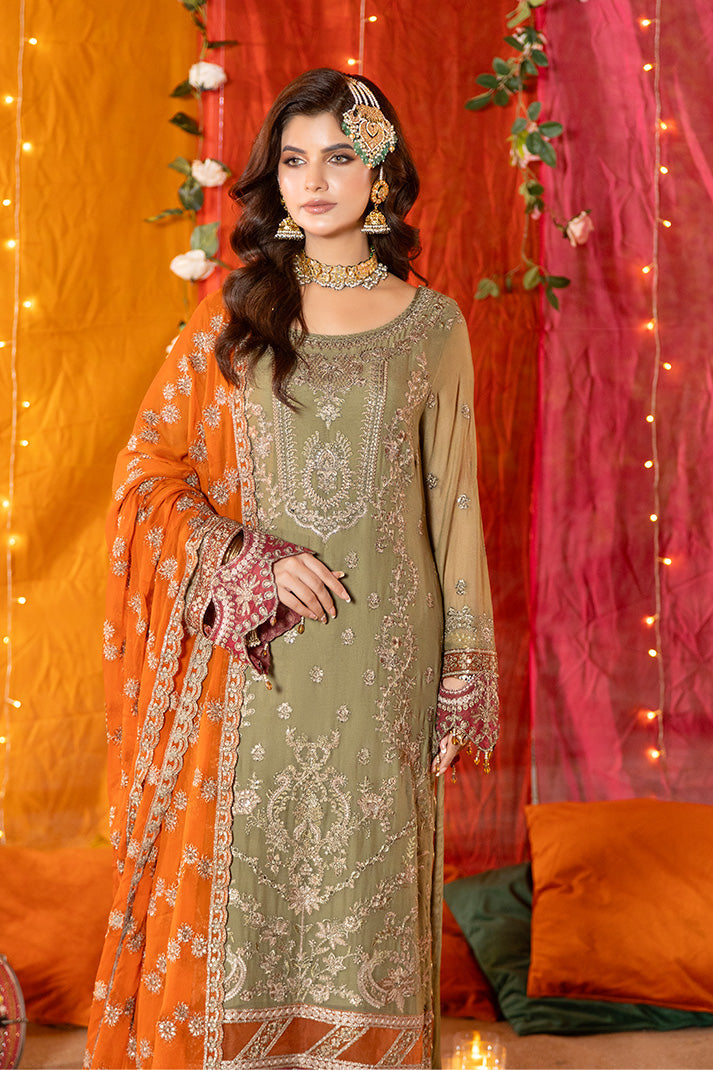 Imrozia Premium | Shagun Formals | M-104 Noura - Formal Dress - available at Maria Faisal in UK and USA.