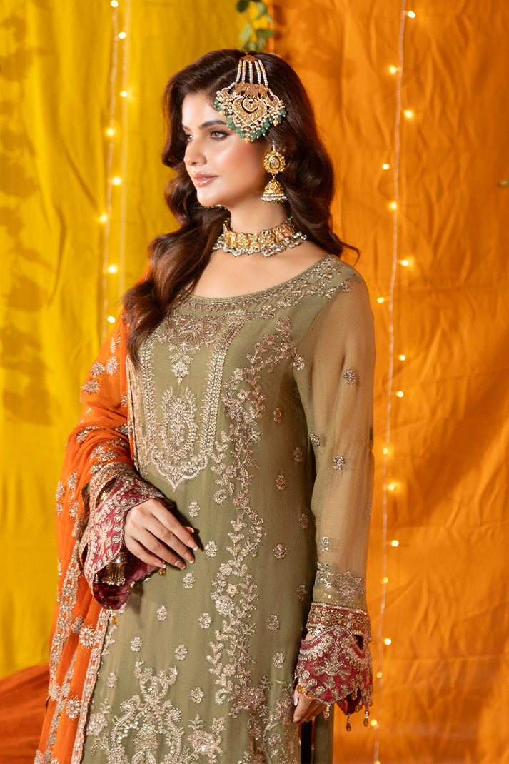 Imrozia Premium | Shagun Formals | M-104 Noura - Formal Dress - available at Maria Faisal in UK and USA.