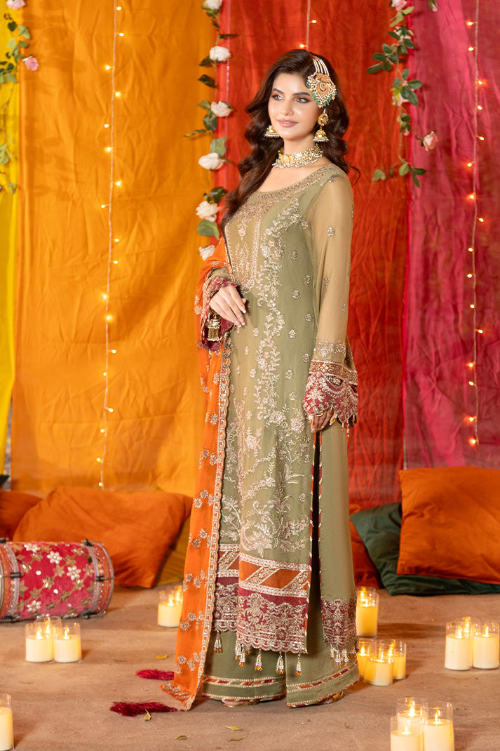 Imrozia Premium | Shagun Formals | M-104 Noura - Formal Dress - available at Maria Faisal in UK and USA.